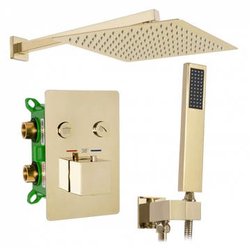 REA Thermostatische inbouw regendouche - 30 cm - glans go..., Ophalen of Verzenden, Nieuw