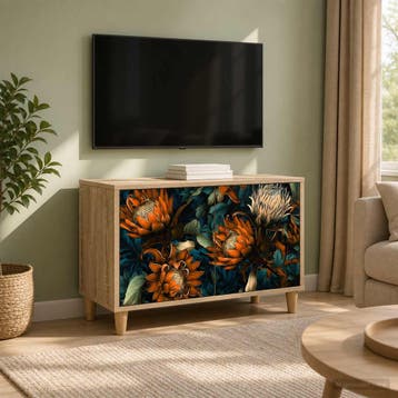 vidaXL Tv-meubel LOCHEM 69 x 33 x 50 cm Sonoma Bewerkt hout, Minder dan 50 cm, Verzenden, Nieuw, Minder dan 100 cm