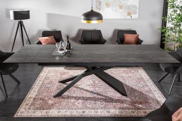 Uitschuifbare eettafel EUPHORIA 180-220-260cm antraciet, Ophalen of Verzenden, Nieuw