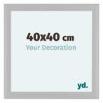 Fotolijst 40x40 cm - Wit - Houtnerf - MDF - Como, Verzenden, Nieuw
