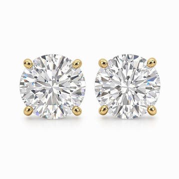 Oorbellen - 14 karaat Geel goud - 6.00ct. tw. Diamant, Sieraden, Tassen en Uiterlijk, Oorbellen, Nieuw