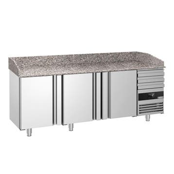 GGM Gastro | Pizzawerkbank PREMIUM - 2150x800mm - granieten, Verzenden, Nieuw in verpakking, RVS Meubilair