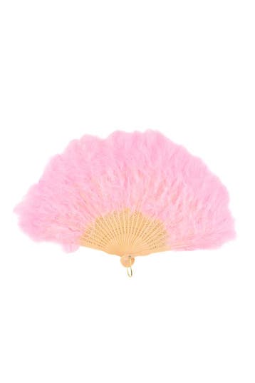 Waaier Luxe Roze Fan Veertjes Dons Lichtroze Handwaaier Vouw, Ophalen of Verzenden, Nieuw