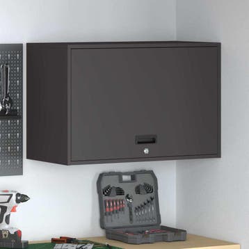 vidaXL Wandkast voor Garage Zwart 80 x 40 x 53 cm, Huis en Inrichting, Verzenden, Nieuw