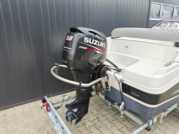 Prins 450 open - 50 pk Suzuki + trailer, Viertaktmotor, Gebruikt, Buitenboordmotor, 50 tot 70 pk