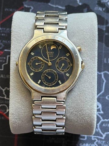 Seiko - Moonphase - Zonder minimumprijs - 7F38-6110 - Heren