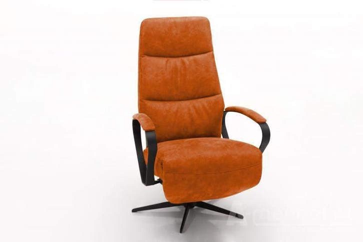 Relaxfauteuil Hitzum - relaxfauteuils - Oranje, Huis en Inrichting, Stoelen, Nieuw, Stof