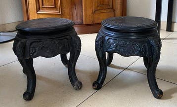 Kruk - Hout - China - uitgehouwen (Zonder minimumprijs)