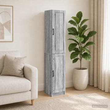 vidaXL Kastenset 2 st Grijs Sonoma Bewerkt hout, Minder dan 50 cm, Verzenden, Nieuw, Minder dan 100 cm