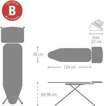 2dekans | Brabantia Strijkplank B - voor Stoomgenerator -, Ophalen of Verzenden, Zo goed als nieuw