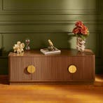 Design tv-meubel - walnoot - 140 x 40 x 48 cm, Verzenden, Nieuw, 150 tot 200 cm