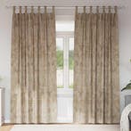 vidaXL Velvet Gordijnen 2 pcs champagne 245 x 140 cm Fluweel, Verzenden, Nieuw, Beige