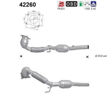 Katalysator Audi A3 / Seat Altea, Leon, Toledo/ Volkswagen G, Auto-onderdelen, Verzenden, Nieuw
