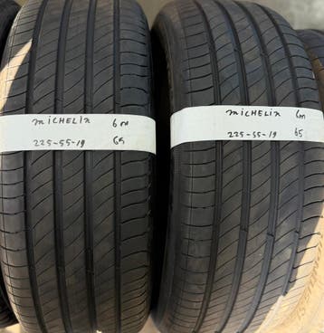 2x 225-55-19 Michelin Zomer 2x 6mm €65 Per Band 225 55 19, Gebruikt, Band(en), Personenwagen, Ophalen