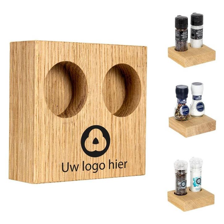 BLOC Solid - Peper en Zout Houder Eikenhout Ø 45 mm, Diepte, Zakelijke goederen, Horeca | Meubilair en Inrichting