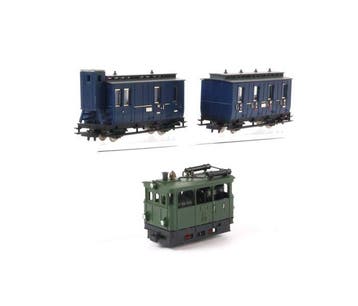 Egger-Bahn H0e - Stoomlocomotief (3) - Stoomtram met twee, Nieuw