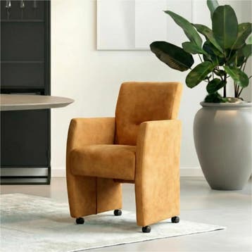 Set van 4 Leren eetkamerstoelen Pleasure - Kenia Cognac, Huis en Inrichting, Ophalen of Verzenden, Nieuw, Leer