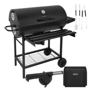 Kaminer Houtskoolbarbecue met deksel, thermometer, 108 x..., Ophalen of Verzenden, Nieuw