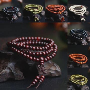 Natuurlijke Sandelhout Gebedskralen Armband - 108 Kralen voo, Verzenden, Nieuw