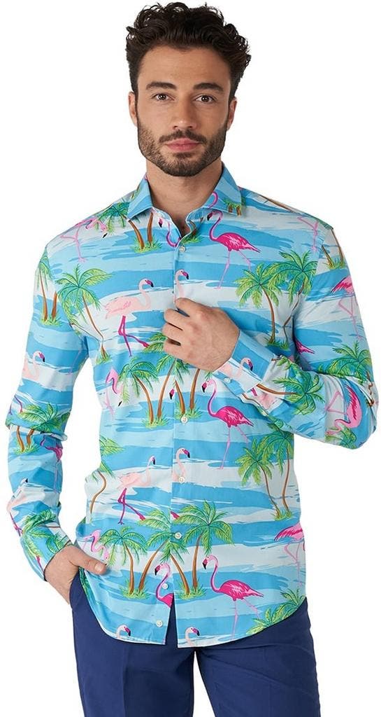 Flaminguy Tropical Blouse - M, Kleding | Dames, Carnavalskleding en Feestkleding, Verzenden