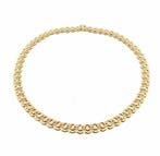 Tricolor gouden fantasieschakel ketting, Ophalen of Verzenden, Gebruikt, Overige kleuren, Goud