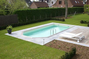 Gardipool RECTOO 3,90 x 7,60 x 1,33 m - hardhouten rand, Ophalen of Verzenden, Nieuw