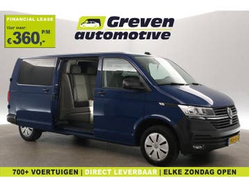 Volkswagen Transporter 2.0 TDI L2H1 150PK | DC | 6 Zits |, Euro 6, Nieuw, Volkswagen, Blauw