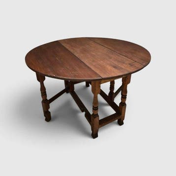 Uitschuifbare tafel - Eik - 19e-eeuwse eiken klaptafel met