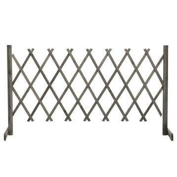 vidaXL Tuinlatwerk 150x80 cm massief vurenhout grijs, Verzenden, Nieuw, Hout, Minder dan 1 meter