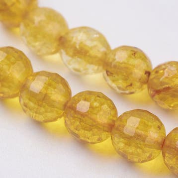 10 x Natuursteen kraal van Crystal Quartz 6 mm – gat 1 mm., Ophalen of Verzenden, Nieuw, Kraal