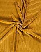Viscose Tricot Rib Oker, Nieuw, Geel