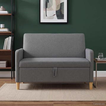 vidaXL Bank met opslag Donkergrijs 122 x 78 x 87 cm, Huis en Inrichting, Banken | Bankstellen, Verzenden, Nieuw, Kunststof, Minder dan 150 cm