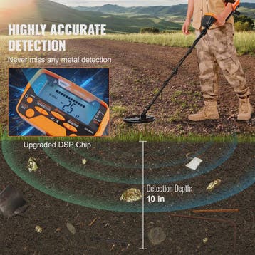 SucceBuy Metaaldetector 10" Waterdichte Spoel, LCD, 7 Modi,, Verzenden, Nieuw