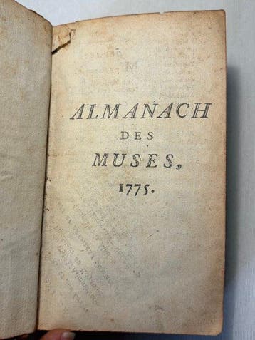 de Marsy - Almanach des Muses - 1775-1776, Antiek en Kunst