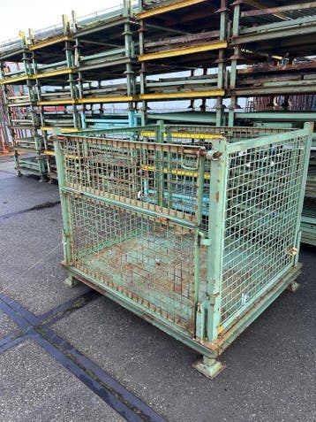 Gaascontainer, Inklapbaar, Gitterbox, Gaasbak, Container,, Ophalen, Gebruikt, 100 cm of meer, 60 cm of meer