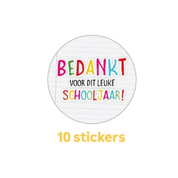 10x Bedankt voor dit leuke schooljaar - juf - meester - v..., Ophalen of Verzenden, Nieuw, Meerdere stickers