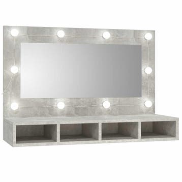 vidaXL Spiegelkast met LED-verlichting 90x31,5x62 cm, Huis en Inrichting, Verzenden, Nieuw
