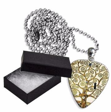 Aluminium plectrum ketting met afbeelding van de Levensboom, Ophalen of Verzenden, Nieuw