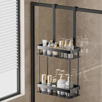 Douche Opbergrek 2-Laags Zonder Boren - Wandmontage Organize, Huis en Inrichting, Badkamer | Badkamermeubels, Verzenden, Nieuw