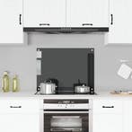 vidaXL Spatscherm keuken 80x60 cm gehard glas zwart, Verzenden, Nieuw