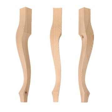 Strakke Queen Ann houten tafelpoot 750x90mm, Ophalen of Verzenden, Nieuw, Grenenhout, Tafelpoot