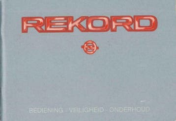 1984 Opel Rekord instructieboekje handleiding Nederlands, Auto diversen, Handleidingen en Instructieboekjes, Verzenden
