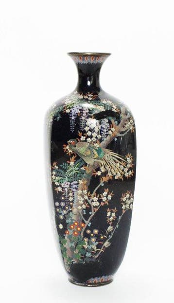 Vaas - Metaal, Emaille - Japan - Meiji periode (1868-1912)