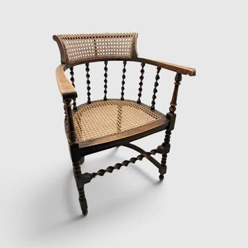 Stoel - Hout, Rattan - Thonet stijl bureaustoe