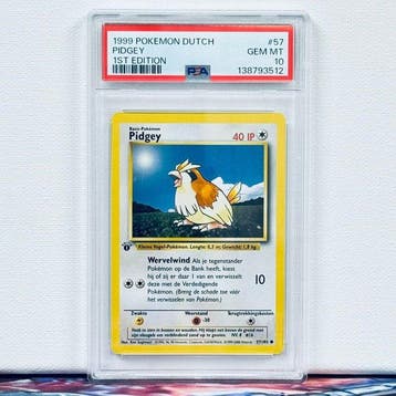 Pokémon Graded card - PIDGEY #57 1ST EDITION - Pokémon - PSA, Nieuw