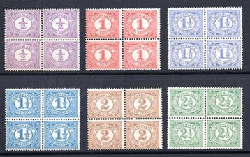 Nederland 1899 - Complete serie in blokken van 4 - Gratis, Gestempeld