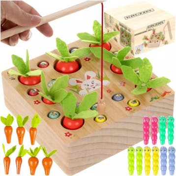 Kruzzel Houten 2-in-1 Spel - Educatief & Interactief - Wo..., Ophalen of Verzenden, Nieuw
