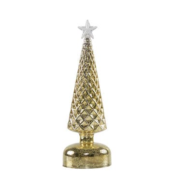 led dennenboom goud 28cm*, Verzenden, Nieuw