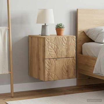 vidaXL Wandbeugel Bedkast 2 st Artisanaal eiken 34,5 x 33 x, Minder dan 45 cm, Verzenden, Nieuw, Minder dan 55 cm