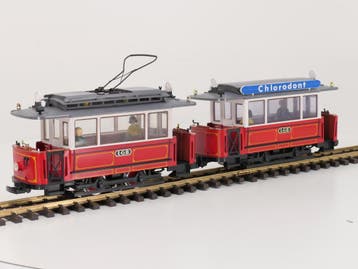LGB 2036 & 3600 Strassenbahn Triebwagen mit Beiwagen (Tram), Gebruikt, Overige typen, Ophalen of Verzenden, LGB